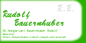 rudolf bauernhuber business card